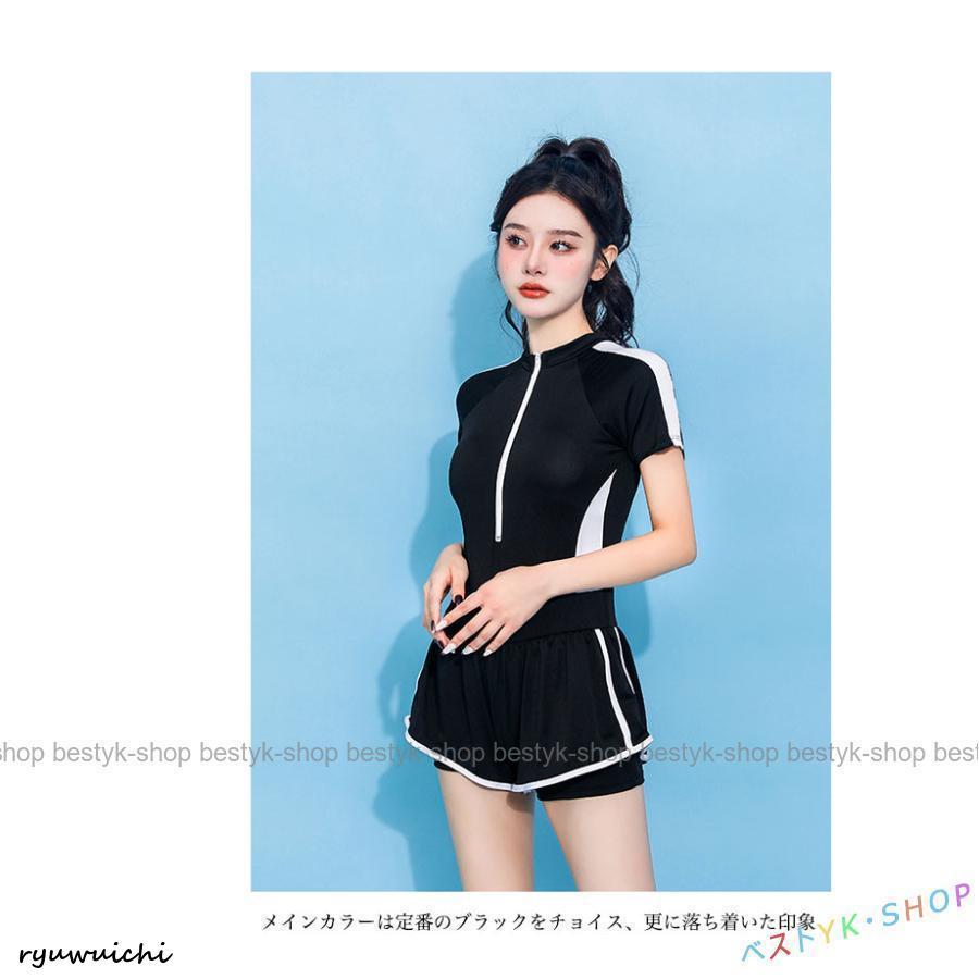 ノンワイヤー 水着ワンピース レディース 水泳服 ワンピース 水着 露出