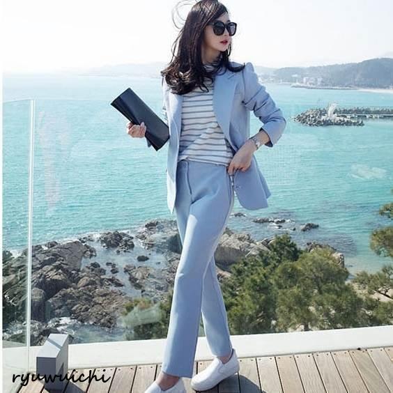 レディースファッション 4色 セットアップ ジャケット パンツ