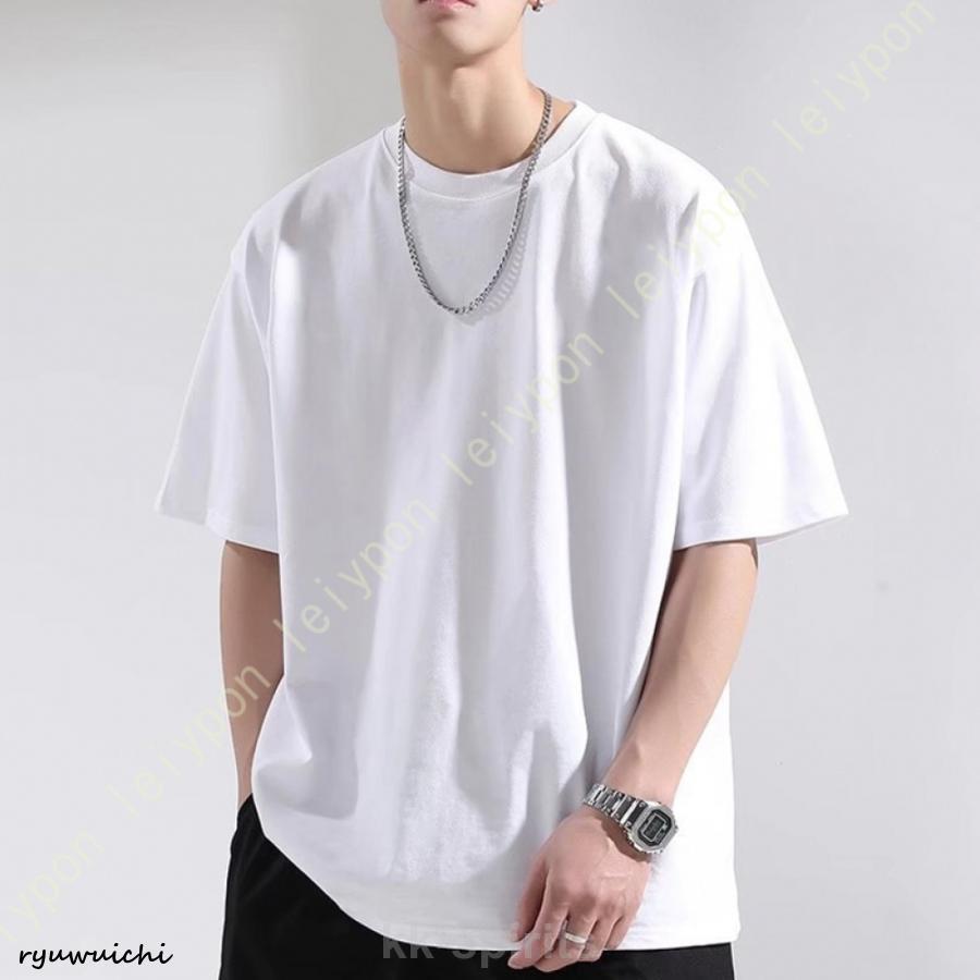 Tシャツ メンズ 半袖 綿100 夏服 大きいサイズ 無地 tシャツ 五分袖