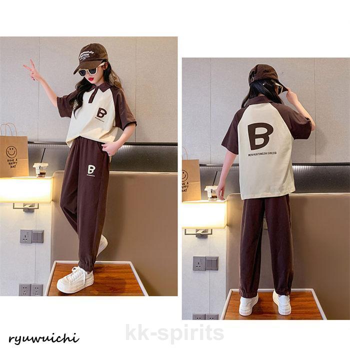 子供服 セットアップ キッズ 女の子 半袖 春夏 2点セット 上下セット T
