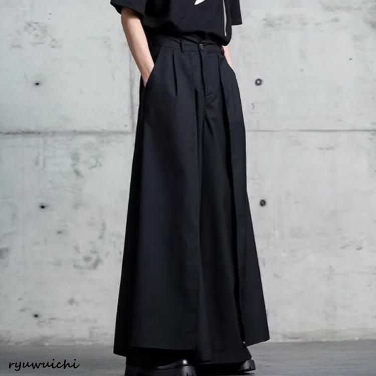 袴パンツ モード系 サルエルパンツ ガウチョパンツ メンズ ゆったり