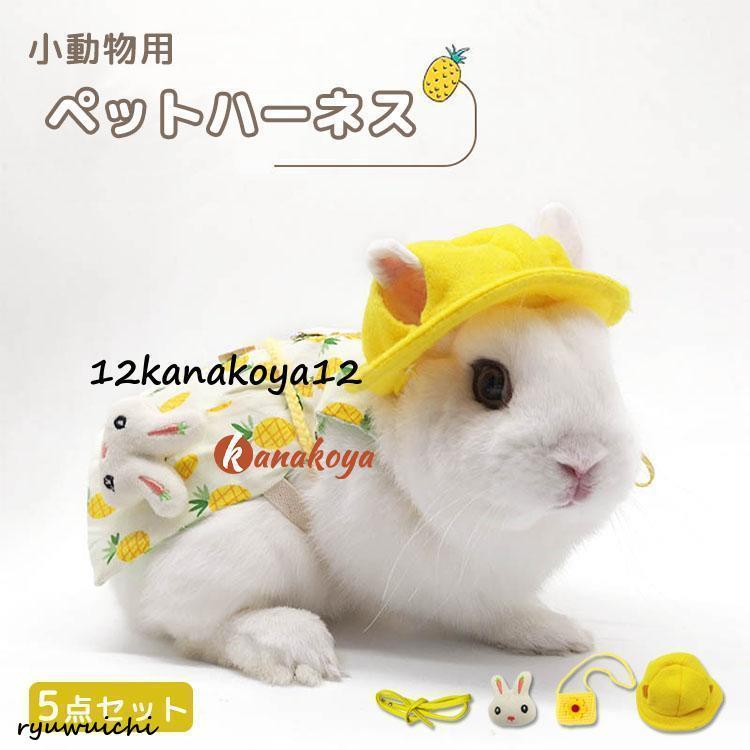 ウサギ服 リードセット 可愛い 小動物 ウサギ ホーランドロップ