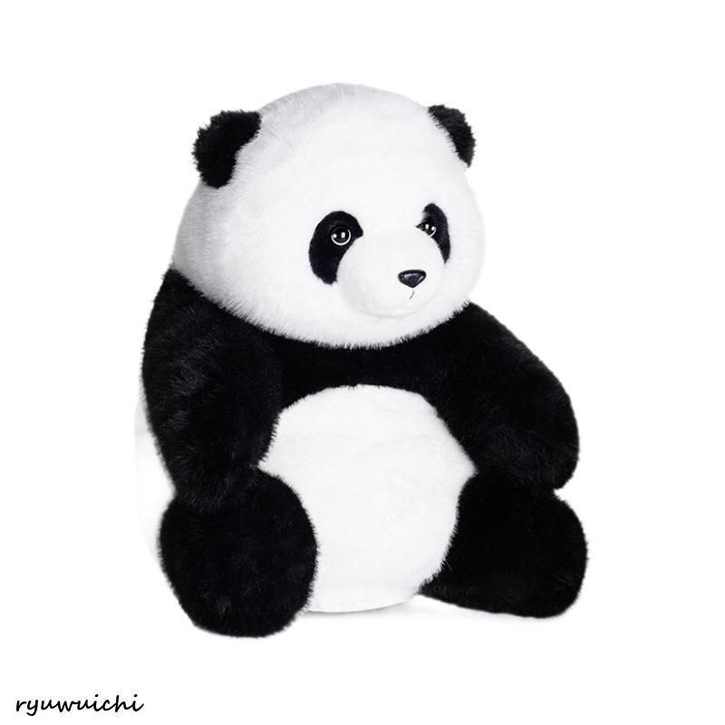 パンダのぬいぐるみ 約40cm 座っているパンダ ふわふわ リアルなパンダ人形 パンダのぬいぐるみ パンダ Panda 動物 置物 かわいい座り パンダ