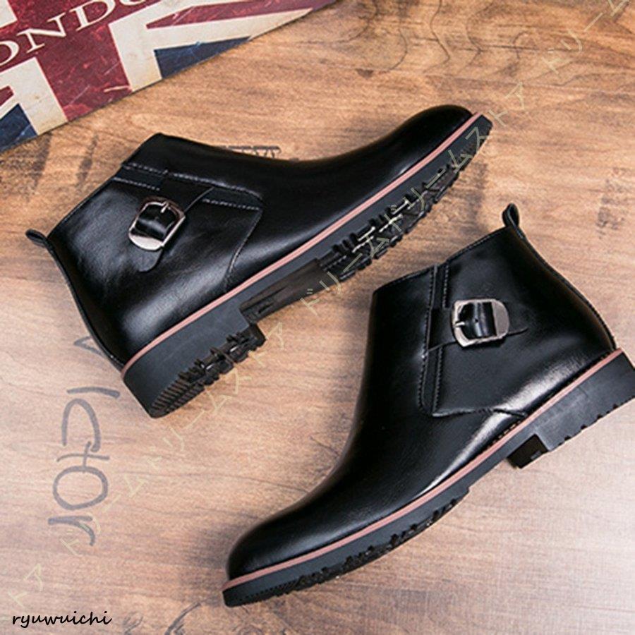 ビジネスシューズ 革靴 メンズ 靴 ファスナー付き 通気性 柔らかい ビジネスシューズ サイドジップ ショートブーツ メンズ ブーツ 紳士靴 ビジネスシューズ 革靴 メンズ 靴 ファスナー付き 通気性 柔らかい