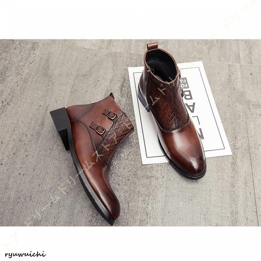 ビジネスシューズ 本革 ショートブーツ メンズ ブーツ 革靴 紳士靴