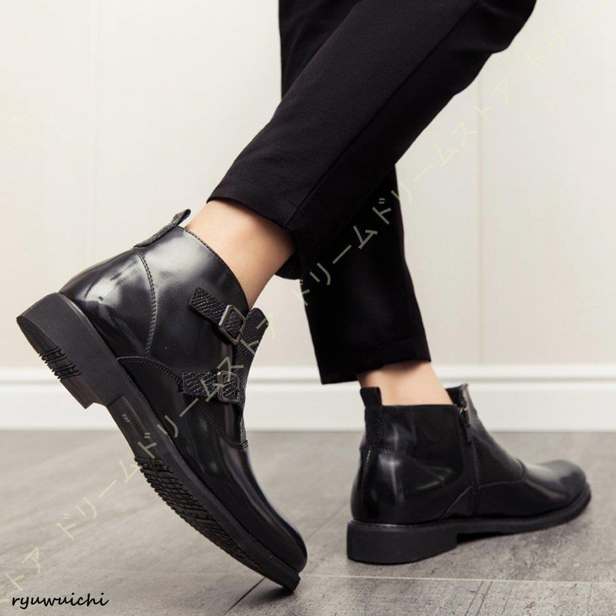 ビジネスシューズ 本革 ショートブーツ メンズ ブーツ 革靴 紳士靴