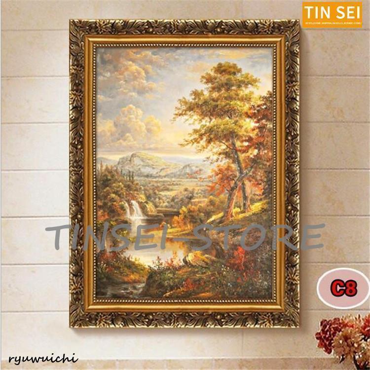 絵画 油絵 壁掛け アートパネル 額つき インテリア 美術品 寝室 玄関飾り 撥水 縁起物 北欧風