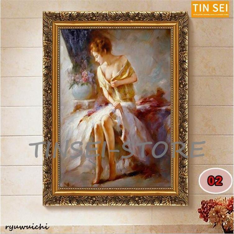 絵画 油絵 壁掛け アートパネル 額つき インテリア 美術品 寝室 玄関飾り 撥水 縁起物 北欧風