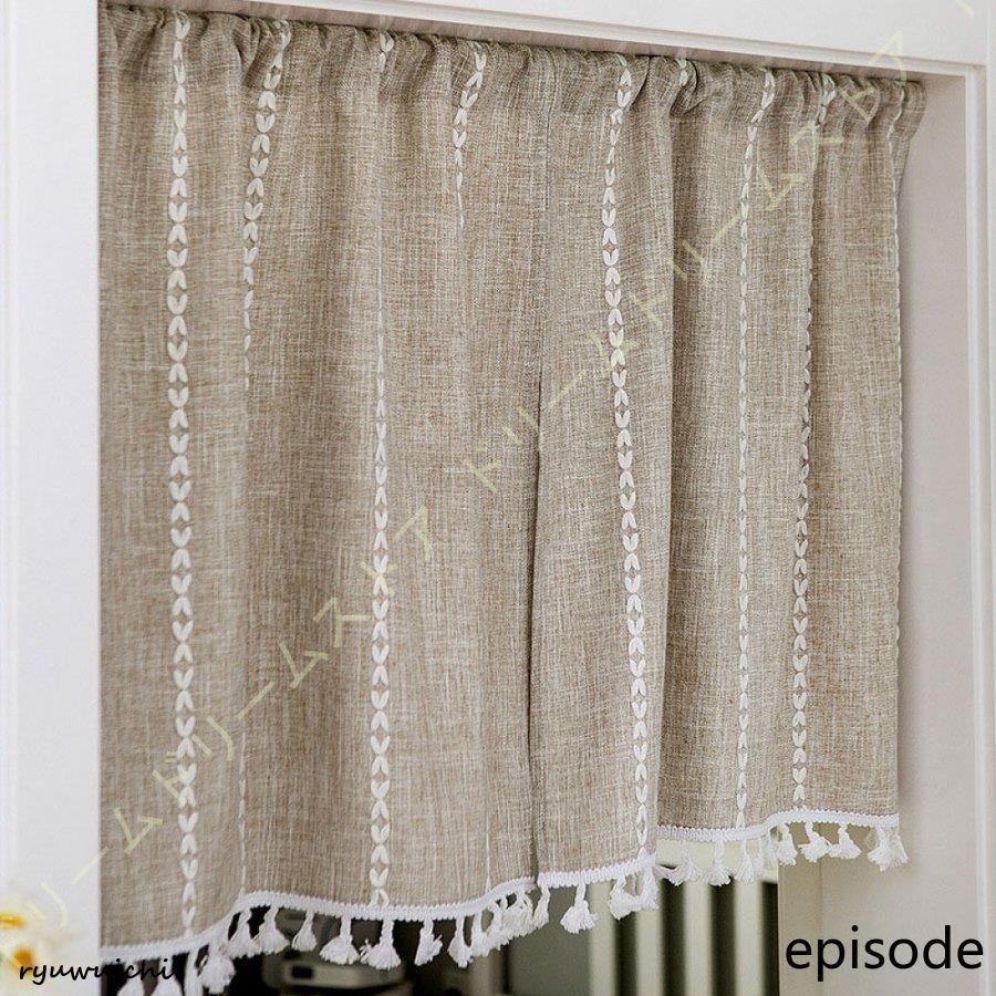 10/31まで！！⭐︎腰窓用⭐︎ダブルガーゼカーテン フリンジ、タッセル付き 10/31まで！！⭐︎腰窓用⭐︎ダブルガーゼカーテン フリンジ、タッセル