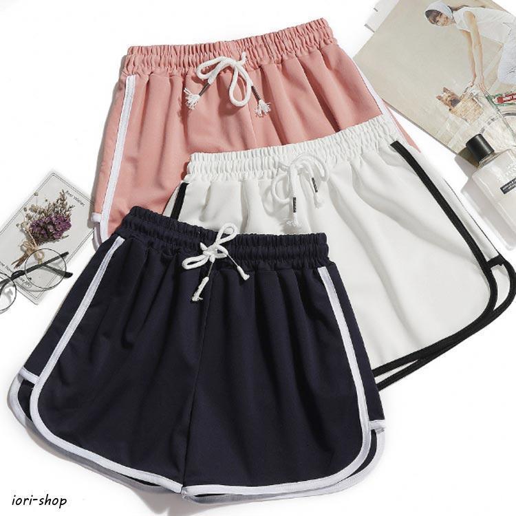 ライン入り 2枚セット トレーニング レディース ショートパンツ ショー