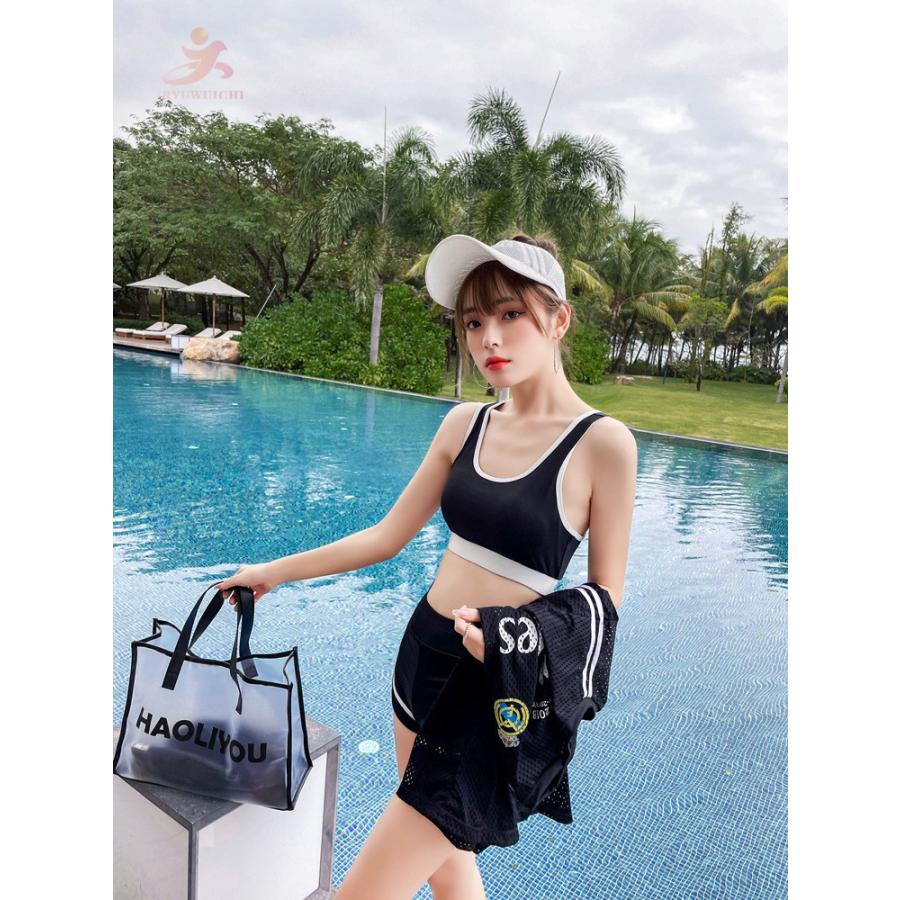 レディース 水着 3点セット 10代 タンキニ プール 中学生 体型カバー 学生 小胸 少女 高校生 最新コレックション タンキニ