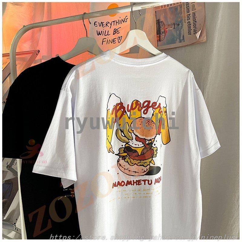 Tシャツ メンズ 半袖 2色 丸首 英文字 春 夏 服 薄手