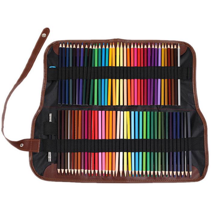 色鉛筆 72色セット 72本入り 鉛筆ホルダー 鉛筆削り 消しゴム付属 油性 デザイン イラスト