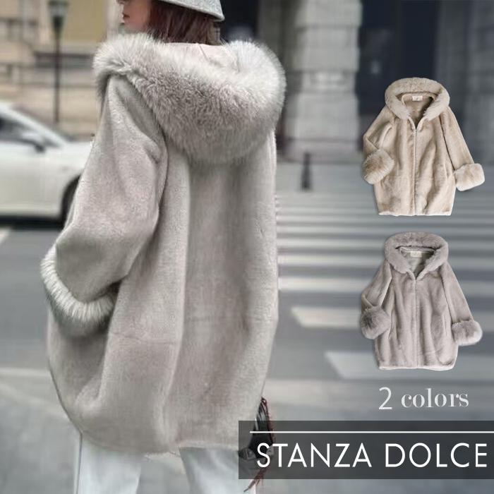 1部予約販売☆1月上旬】 エコファー コート アウター レディース