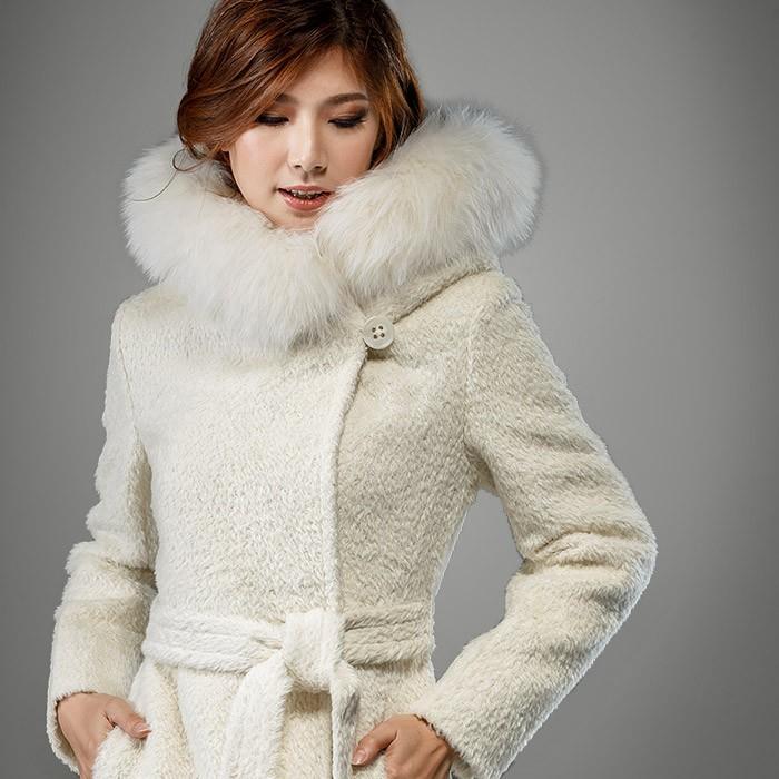 ウールコート アルパカ 毛皮 ファー アウター フォックス 大きいサイズ