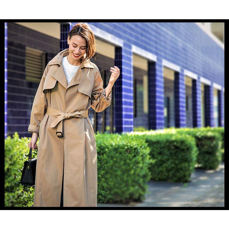 トレンチコート コート レディース トレンチ 送料無料 アウター 春 秋 冬 カジュアル ミモレ丈 ロング丈 結婚式 代 30代 40代 50代 オリジナル 12 72 19 Stanza Dolce By Ryze 通販 Yahoo ショッピング
