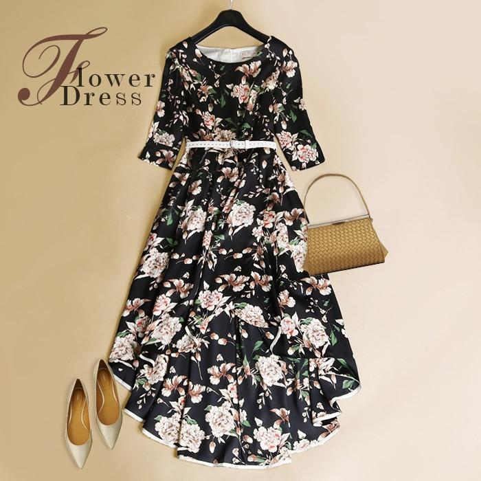 ワンピース レディース 春 きれいめ カジュアル ドレス フラワー 花柄 マキシ丈 ロング丈 結婚式 お呼ばれ 二次会 フォーマル 代 30代 40代 No 12 9 12 9 Stanza Dolce By Ryze 通販 Yahoo ショッピング
