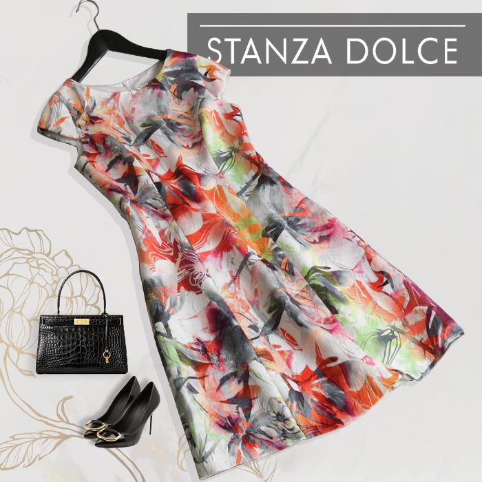 ワンピース 花柄 フラワー ジャガード フェミニン 大人 ノースリーブ 大きいサイズ 大人 可愛い 服 30 40 50 60 代 ファッション No 12 9 3604 12 9 Stanza Dolce By Ryze 通販 Yahoo ショッピング