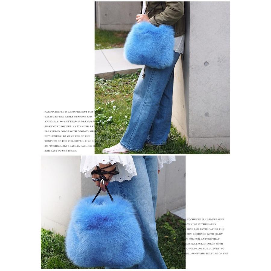 フォックス FOX ファー 3wayバッグ ブルーグリーン 超美品 フォックス FOX ファー 3wayバッグ ブルーグリーン 超美品