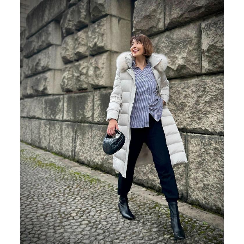 ダウンコート レディース ロング 細見え 軽量 大きいサイズ コート