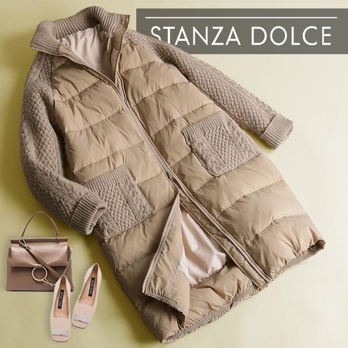 ダウンコート レディース ロング ダウンジャケット ダウン ニット コート アウター ライトダウン 秋 冬 防寒着 軽い 暖かい 大きいサイズ No 9 6021 4 色々な