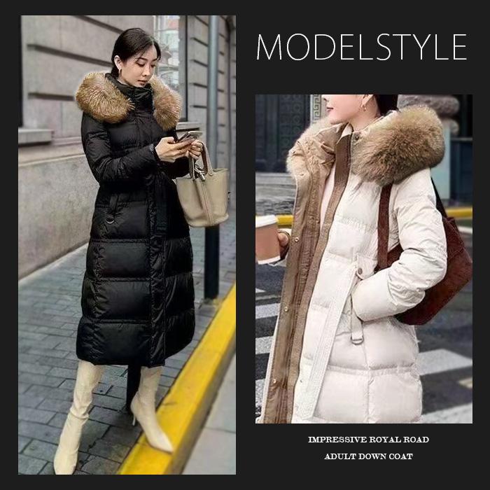 値下げ ダウンコート レディース ロング 着痩せ アウター フォックス ファー リブ 着 あたたかい 秋冬 大きいサイズ きれいめ 30代 40代 ダウンコート レディース ロング 着痩せ ダウン コート アウター