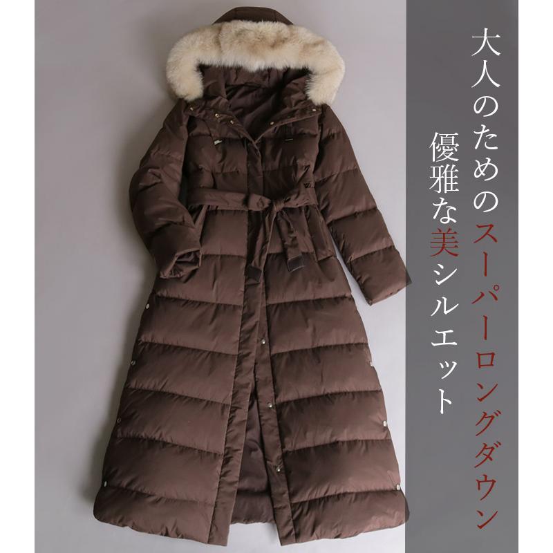 ダウンジャケット レディース ロング 着痩せ ダウンコート コート
