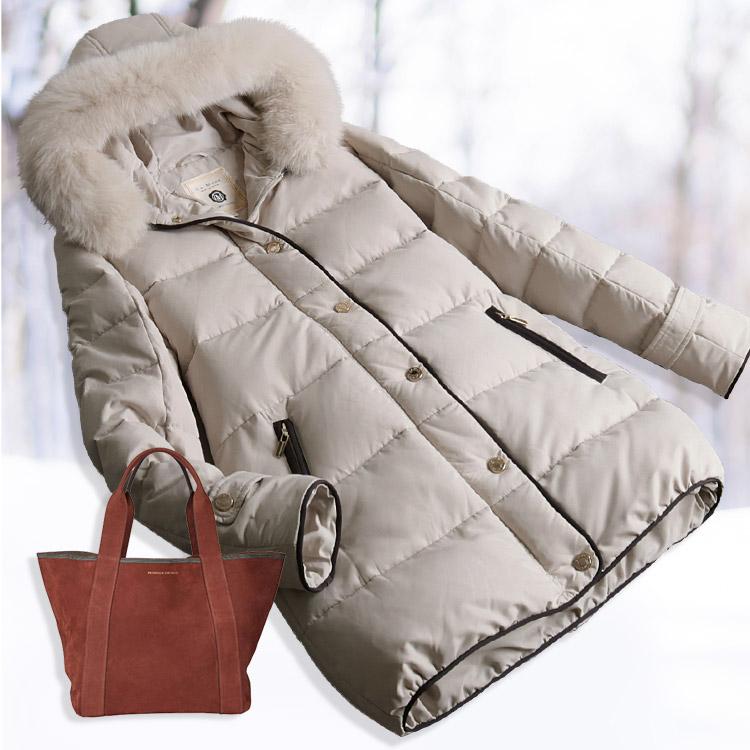 ダウンジャケット ダウンコート レディース ダウン フォックス 大きい