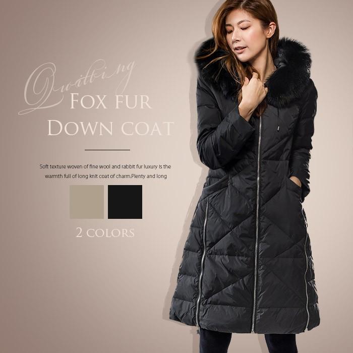 ダウン レディース ダウンジャケット ファー 毛皮 ダウンコート アウター キルティング Aライン 他と被らない 暖かい フォックス 9 8 Stanza Dolce By Ryze 通販 Yahoo ショッピング