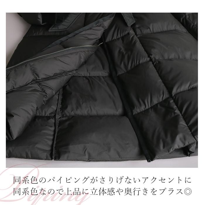 【再入荷】ダウンコート レディース ロング フォックスファー コート リアルファー ベルト アウター 軽量 暖かい 20代 30代 40代 50代 60代 春 夏_10