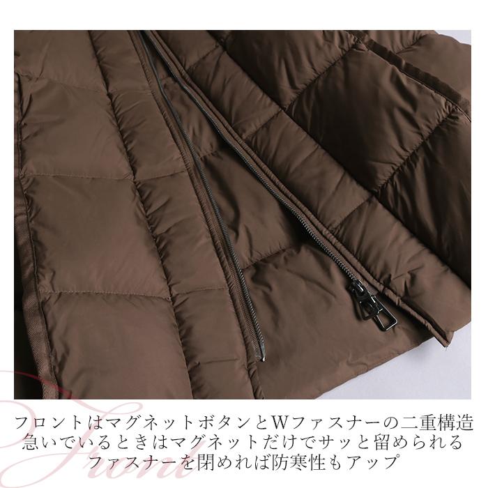 【再入荷】ダウンコート レディース ロング フォックスファー コート リアルファー ベルト アウター 軽量 暖かい 20代 30代 40代 50代 60代 春 夏_9