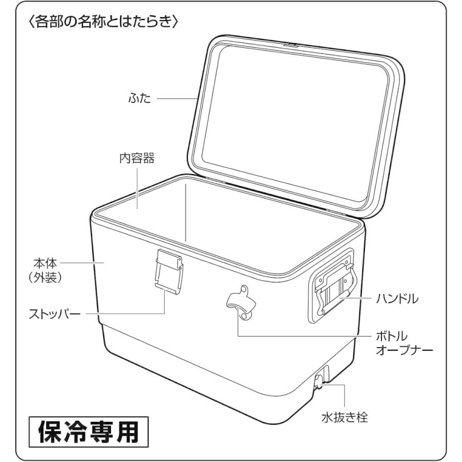 ローボード キャプテンスタッグ(CAPTAIN STAG) クーラーボックス スチールフォームクーラー 容量51L 水抜き栓・栓抜き付き CSブラックラベル UE 【FK2202691001】(13012円)