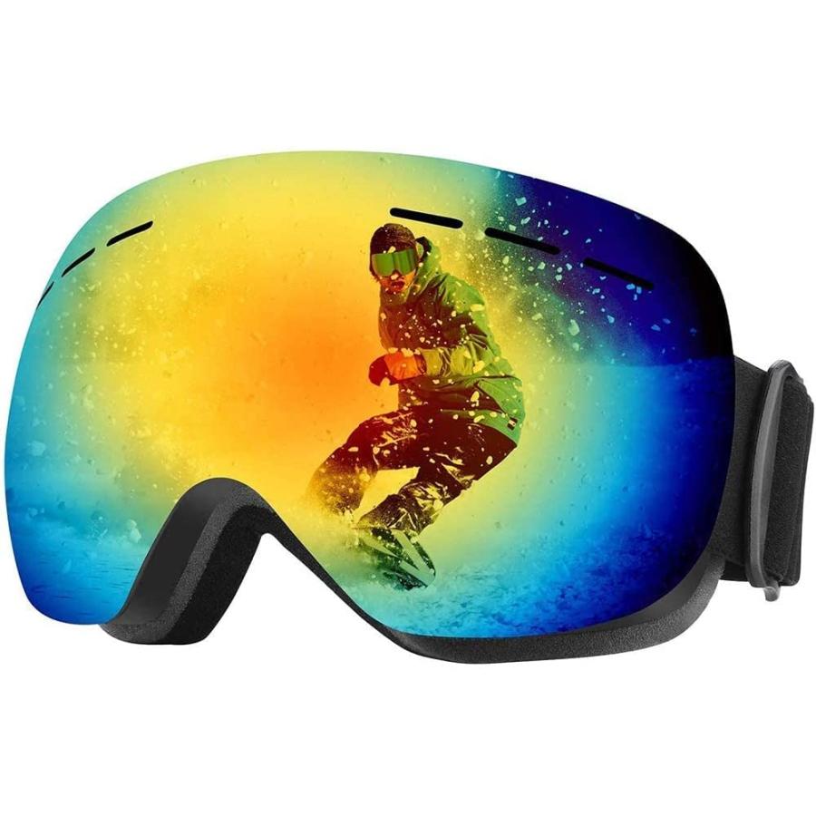 ディズニープリンセスのベビーグッズも大集合 HUBIWUIS 最新型 スキーゴーグル スノーボードゴーグル メガネ対応 REVOコーティング 偏光 曇  軽量 ダブルレンズ スノーゴーグル 広視野 ゴーグル、サングラス