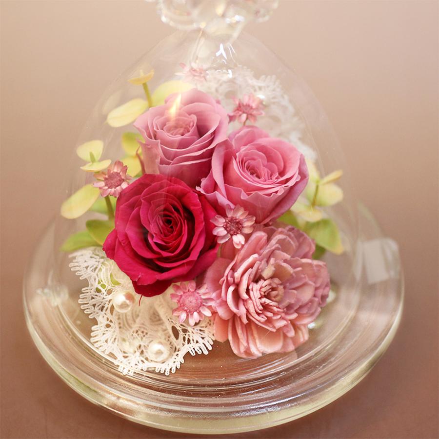 サウンドアレンジ プリザーブドフラワー ガラスドーム 花 プレゼント
