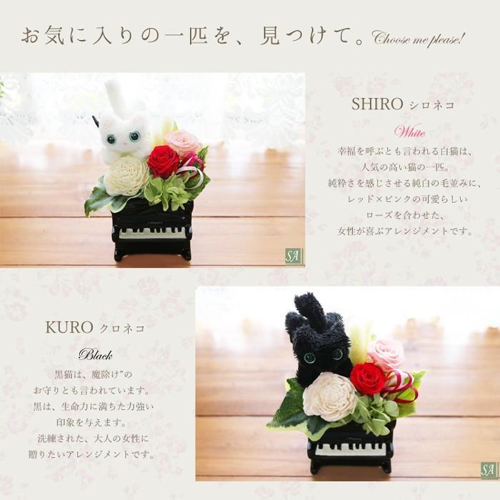 プリザーブドフラワー ギフト 猫 ネコ ねこ ブリザード 誕生日 花 発表会 花 おしゃれ ランキング ピアノ キティ Pianeko プリザフラワーのサウンドアレンジ 通販 Yahoo ショッピング