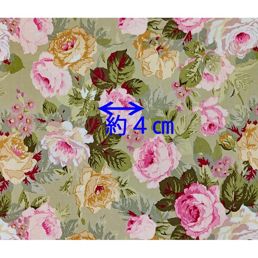 55cmX45cm 生地 YUWA 薔薇 有輪 特価 花柄コットン・130☆ : コットン 