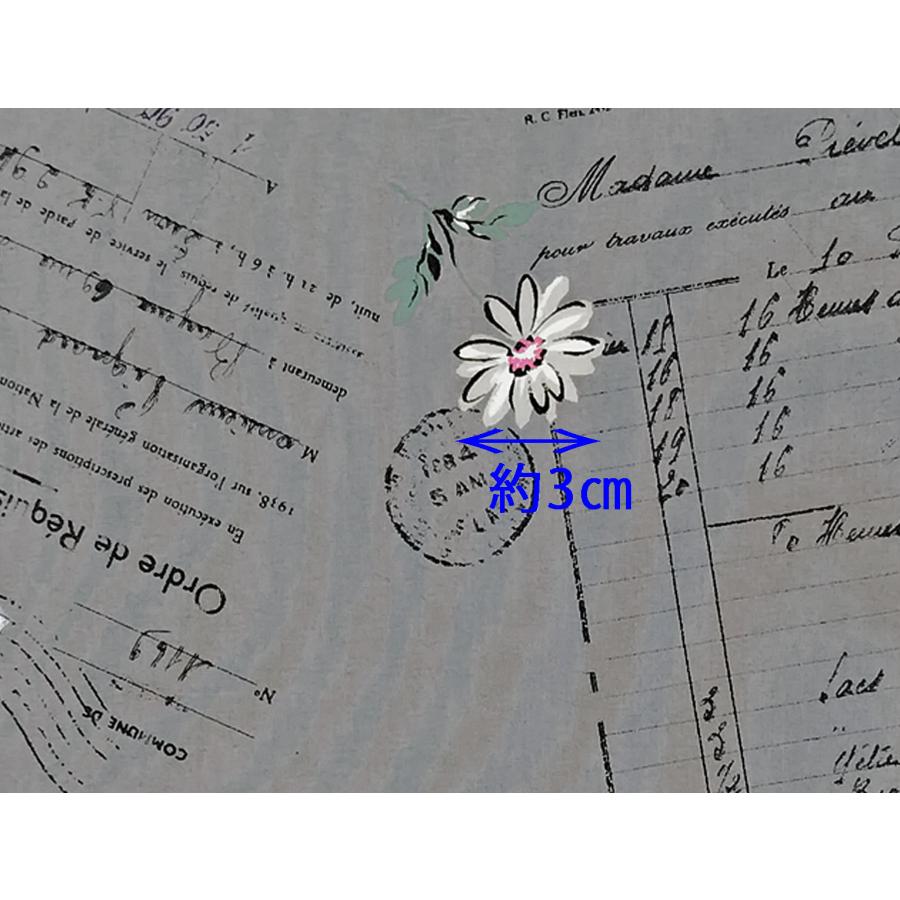 55cmX45cm 生地 小関鈴子 YUWA 英字柄 Paper&Marguerite 有輪 特価 