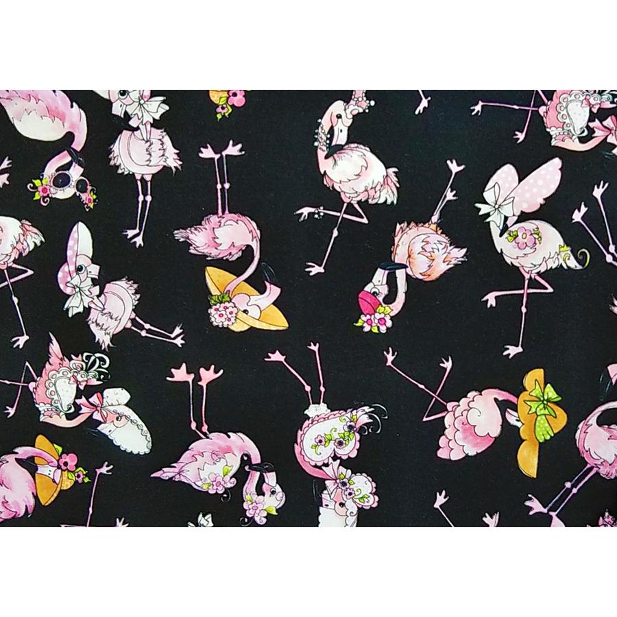 55cmX45cm 生地 ロラライハリス フラミンゴ Tossed Flams ローラライ 