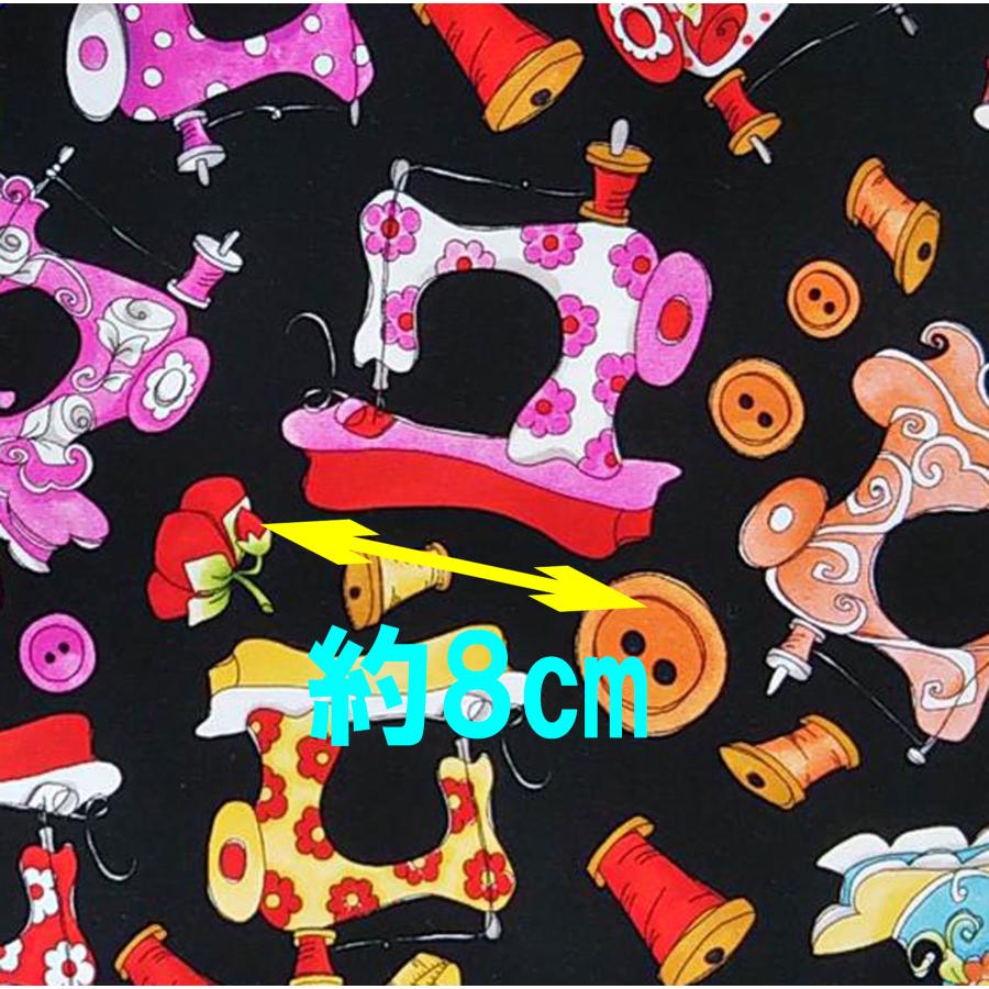 55cmX45cm 生地 ロラライハリス Sew Assorted Black ローラライ