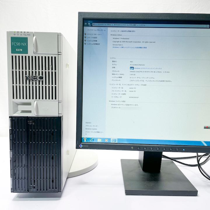 NEC FC98-NX FC-E27B-S Windows7 32bit SP1 HDD 500GB メモリ NEC FC98-NX FC-E27B-S Windows7 32bit SP1 HDD 500GB メモリ