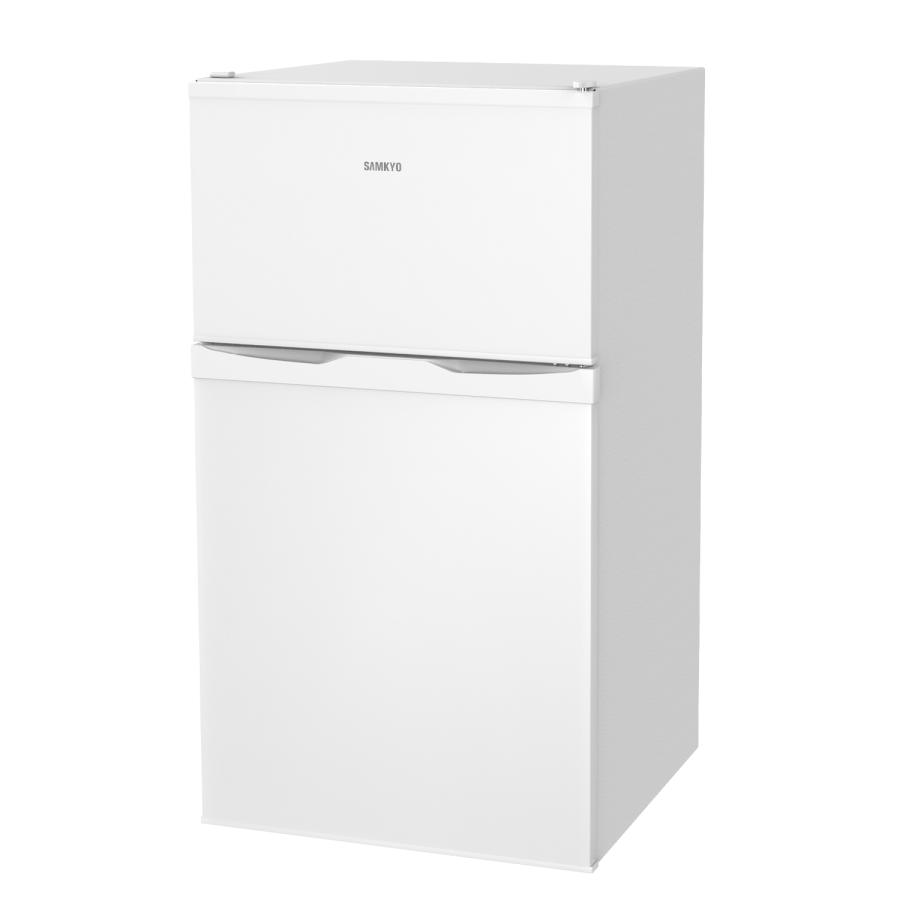 SAMKYO 冷蔵庫 95L 小型 2ドア 耐熱天板 省エネ コンパクト 左右 SAMKYO 冷蔵庫 95L 小型 2ドア 耐熱天板 省エネ コンパクト 左右