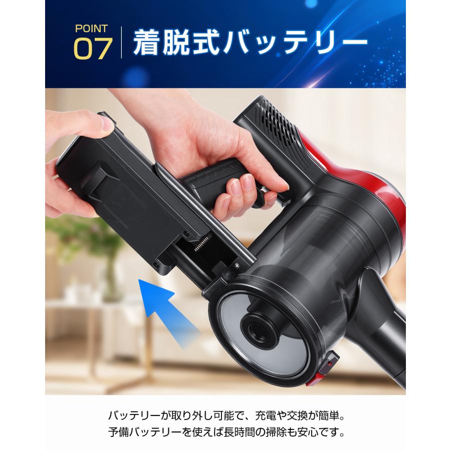 掃除機 コードレス 120Kpa超強力吸引 コードレス掃除機 サイクロン式 掃除機 サイクロン コードレス ハンディー クリーナー 吹き付け