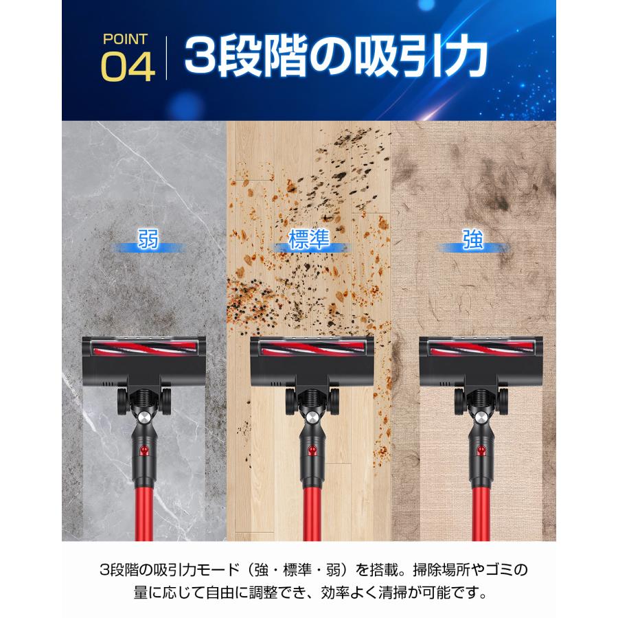 【受付中】掃除機 コードレス 70Kpa 超強力吸引 自立式 大掃除 リビング ハンディ 2026母の日早割Sale☆12,980円→10,980円／コードレス サイクロン