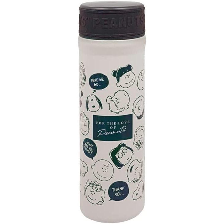 カミオジャパン スヌーピー ステンレスボトル 400ml フェイス2 グレー