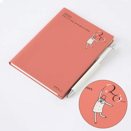 ミドリ オジサン柄 ポケットダイアリー 手帳 2020年 A6 ウィークリー