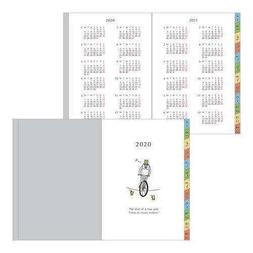 ミドリ オジサン柄 ポケットダイアリー 手帳 2020年 A6 ウィークリー