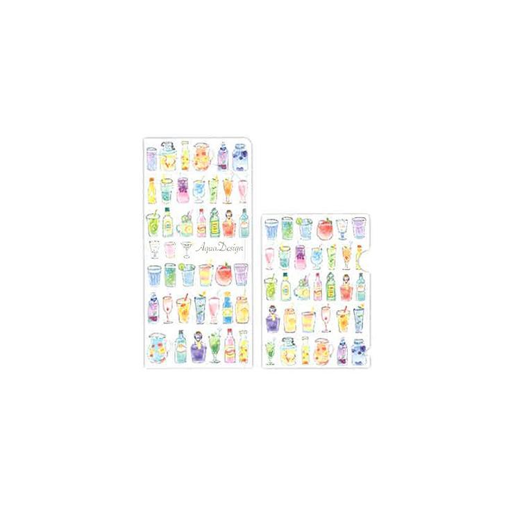 ミニクリアファイル アクアデザイン ドリンク 大小2枚入り CL00060