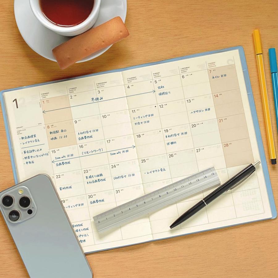 ラコニック 手帳 リフィル 2026年 A5 マンスリー LAMD94-90 (2025年12