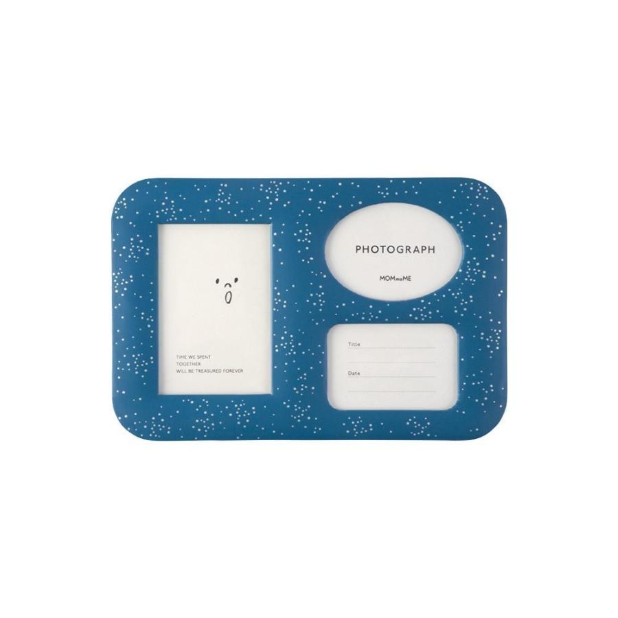 ペーパーフォトフレーム Lサイズ（ブルー）マンマミー タテ・ヨコOK