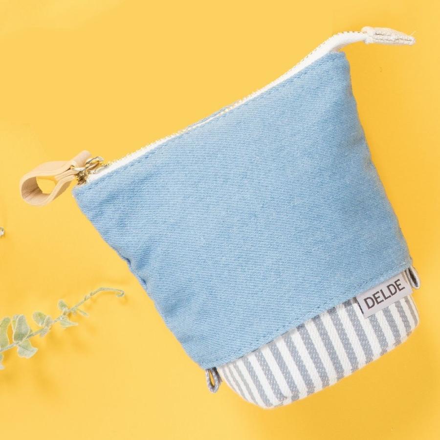サンスター デルデ ペンケース デニム ライトブルーストライプ S 新学期 ポーチ ペンポーチ S 城下文化堂yahoo店 通販 Yahoo ショッピング